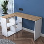 Hanah Home HA113 - 2035 Mesa de estudio roble y blanco